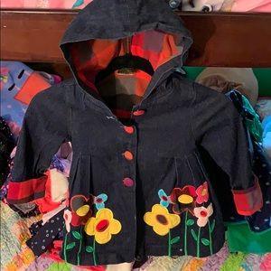 Hooded fleece lined jacket